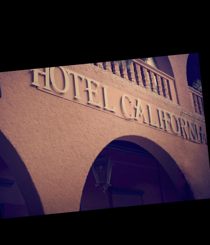 Hotel California in Todos Santos, Mexico. Hotel California Tequila was created as the house tequila for Hotel California. Honoring the land, the community, and craftsmanship of this community.  Made of 100% Blue Weber Agave in Jalisco, Mexico
